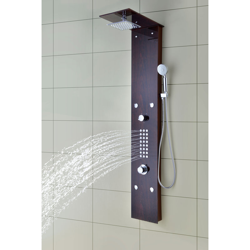 ANZZI Rite 60.75 in. 28Jetted Full Body Shower Panel with Heavy Rain